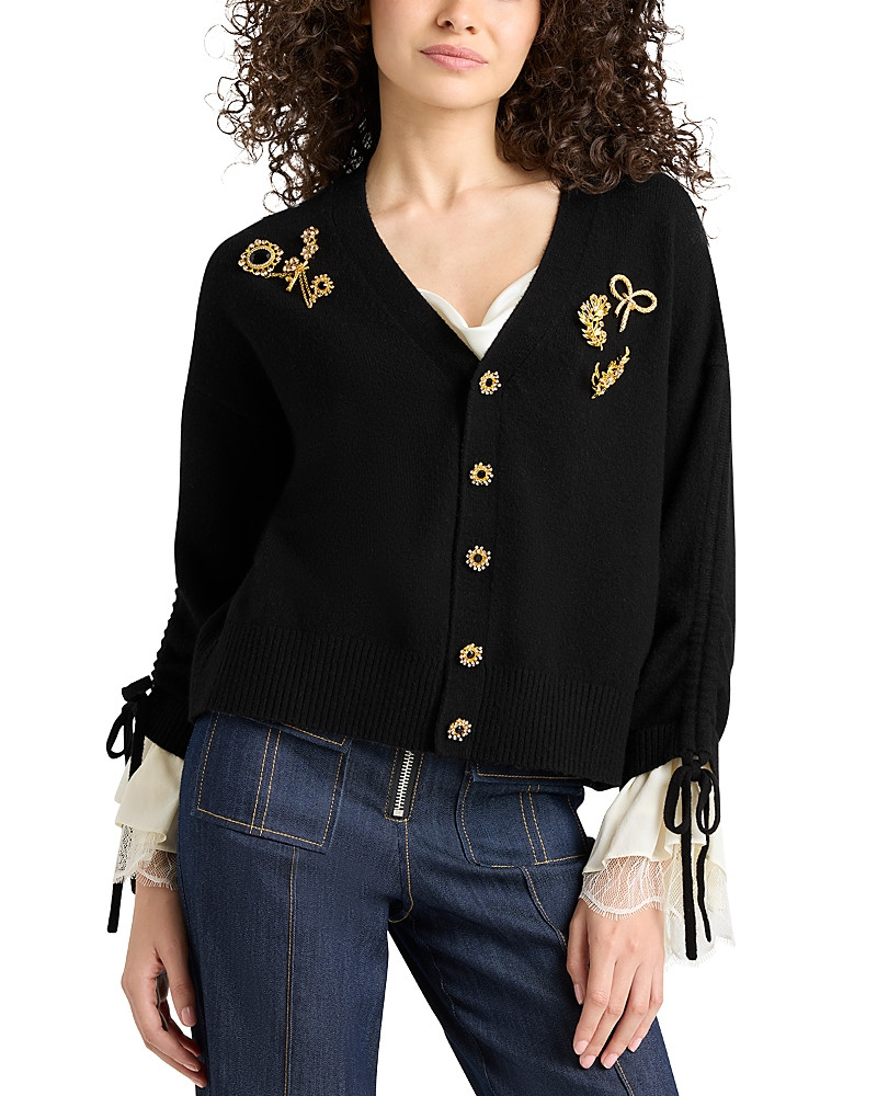 Cinq a Sept Atlas Embellished Cardigan | Bloomingdale's (US)