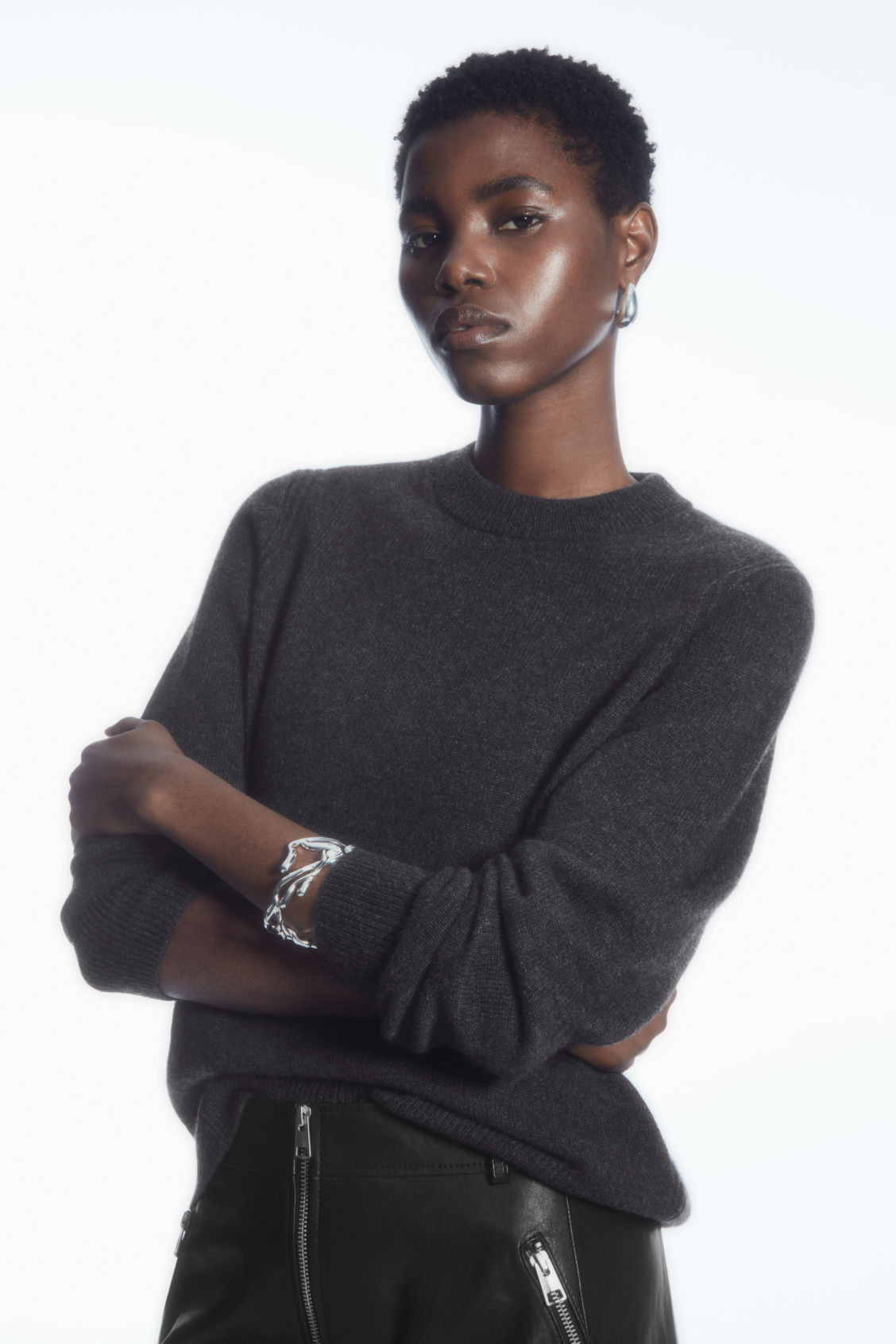 PURE CASHMERE JUMPER - DARK GREY - COS | COS UK