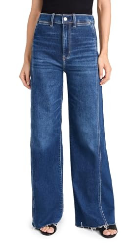 DAZE Women's Far Out Seam Wide Leg Jeans, Waterfall, Blue, 27 | Amazon (US)