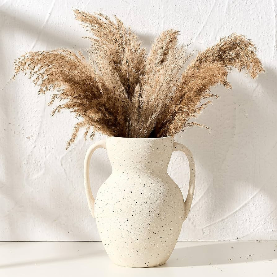 Emotionally Grounded Vase, Vaseking Large Ceramic Rustic Vase with 2 Handles, 8.6 inch Minimalist... | Amazon (US)