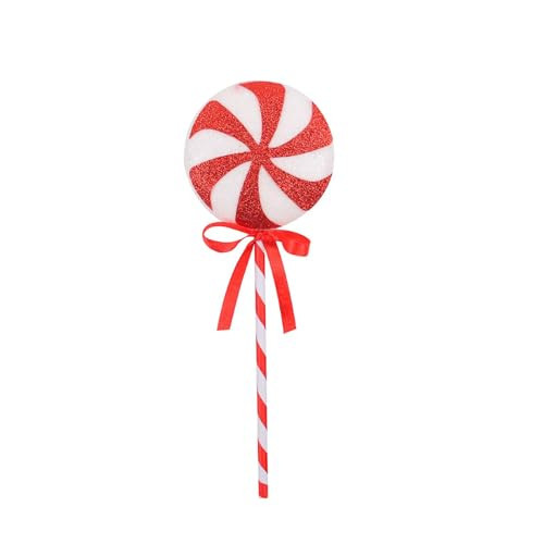 Deals of Lightning Christmas Candy Ornaments Christmas Candy Cane Lollipop Ornaments for Christmas Tree Decor Glitter Peppermint Candy Ornaments Plastic Candy Hanging Glitter Ornaments for Xmas Tree | Amazon (US)