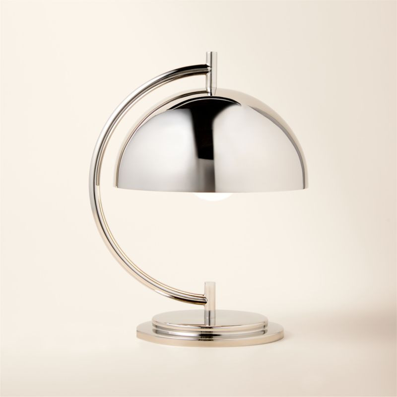 Melani Polished Nickel Dome Table Lamp + Reviews | CB2 | CB2