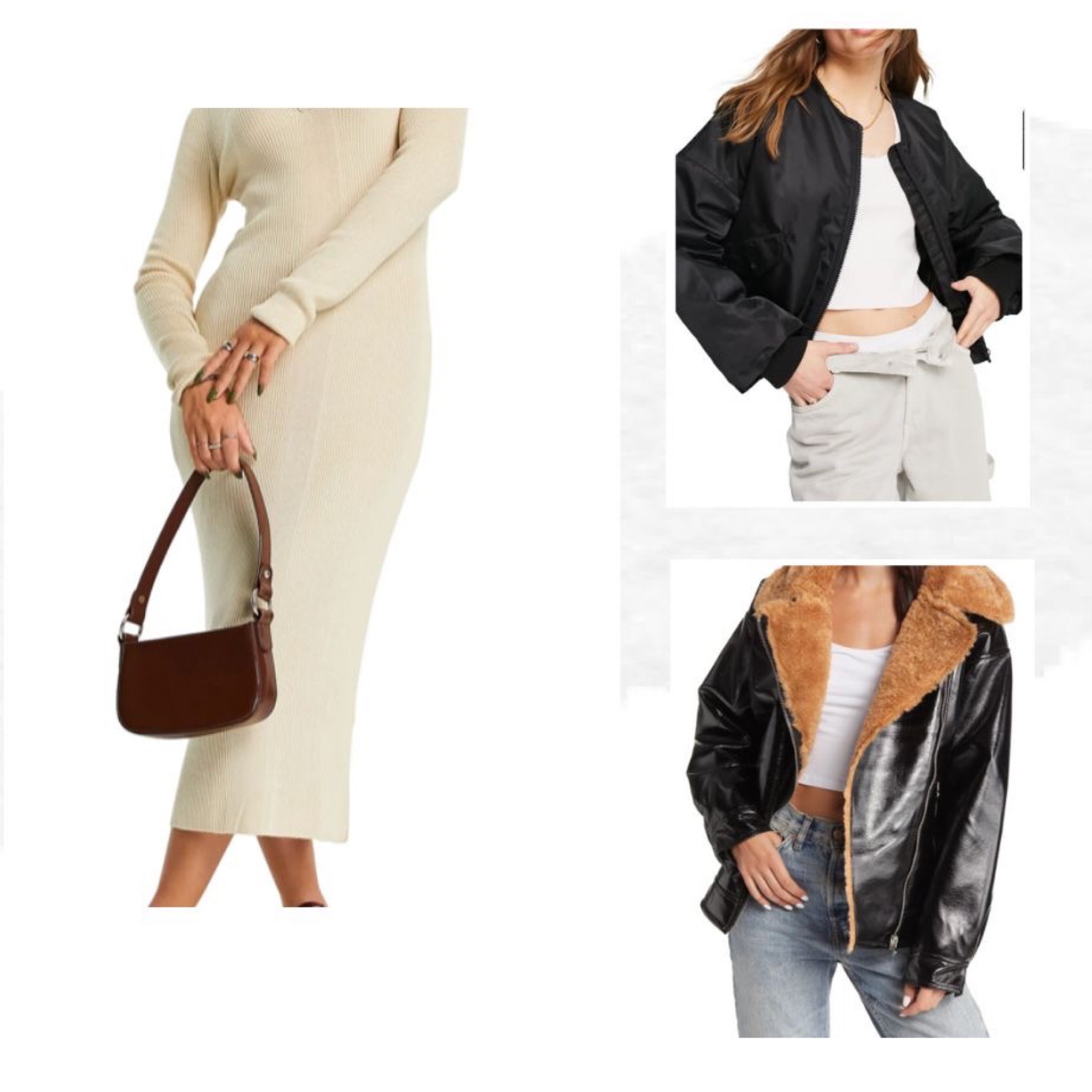 Fall outfit insp. Leather jackets, sweater dresses and slip skirts. Finds from Nordstrom for your #ltkfall

#LTKunder100 #LTKsalealert #LTKSeasonal