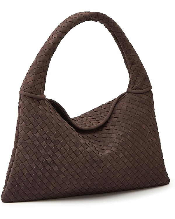 Slouchy Woven Suede Hobo Bags Women Trendy Suede Purse Crossbody Crescent Shoulder Satchel Work B... | Amazon (US)