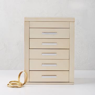 Mid-Century Jewelry Box - Vertical (Champagne Lacquer) | West Elm (US)