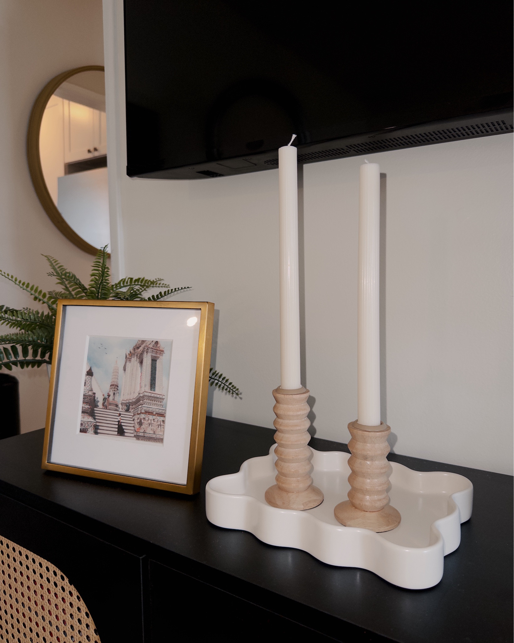 Obsessed with this scalloped tray and wood candle holders! Must-have target home finds! 

#LTKSaleAlert #LTKFindsUnder50 #LTKHome