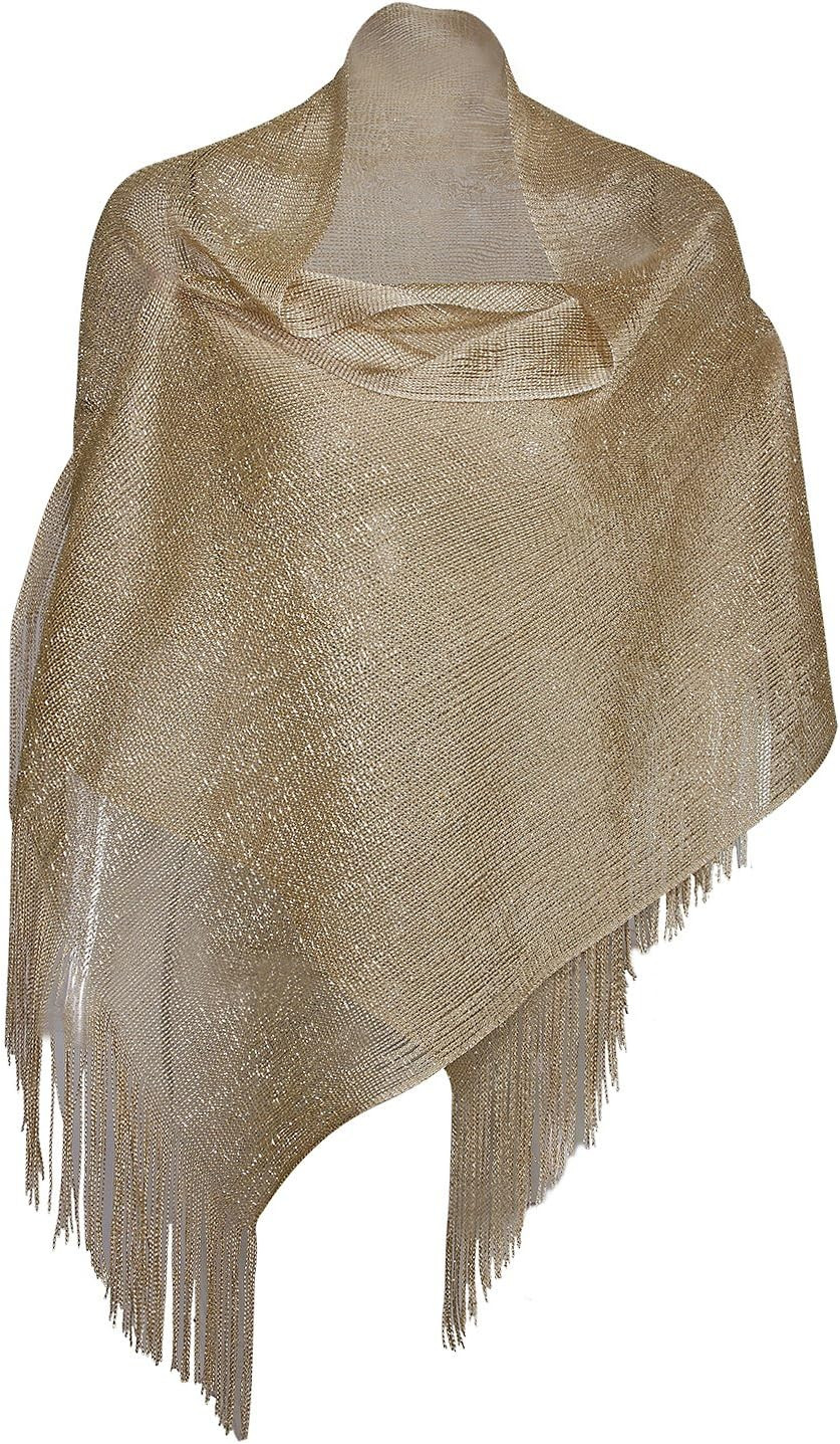 1920s Vintage Sparkly Shawl Wrap Bridal Wedding Evening Formal Dress | Amazon (US)