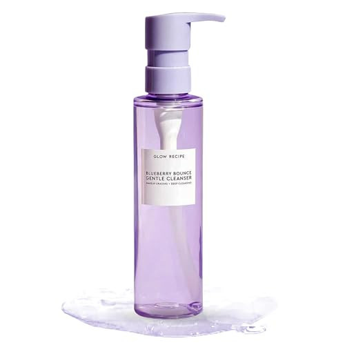 Glow Recipe Blueberry Bounce Exfoliating Face Wash - Foaming Facial Cleanser, Makeup Remover & Clarifying Mask - Hydrating Hyaluronic Acid & Gentle AHA for Sensitive Skin - Korean Skincare, 160ml | Amazon (US)
