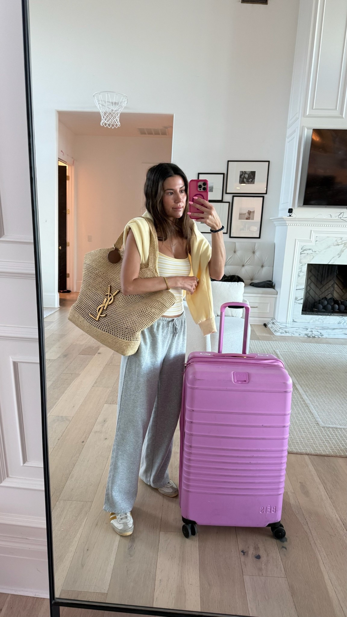 Travel day outfit 🤍

@amazon sweatshirt 
@walmart sweatpants
@abercrombie tank
@beistravel  suitcase
@adidas  sneakers

Airport outfit, airplane outfit, travel outfit, spring outfit, Abercrombie sale, Beis suitcase 

#LTKdayinmylife #LTKTravel #LTKootd