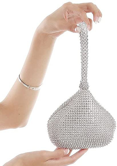 Mogor Women's Triangle Bling Glitter Purse Crown Box Clutch Evening Luxury Bags Party Prom | Amazon (US)