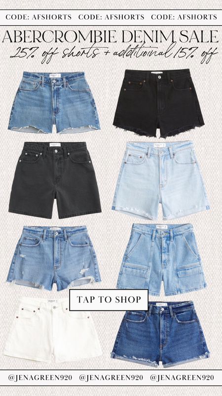 Abercrombie Denim Sale | Summer Outfit | High Waisted Denim | Black Shorts | Mom Shorts 

#LTKSaleAlert #LTKStyleTip #LTKFindsUnder50