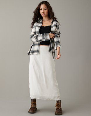 AE Oversized Plaid Flannel Shirt | American Eagle Outfitters (US & CA)