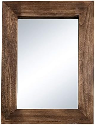 Rustic Wood Wall Mirror for Bathroom, 24" x 32" Wood Framed Mirror Farmhouse Style Bathroom Vanit... | Amazon (US)