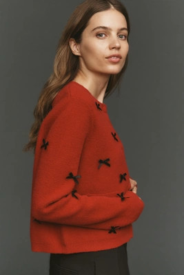 NVLT Bow-Embellished Knit Lady Jacket | Anthropologie (US)