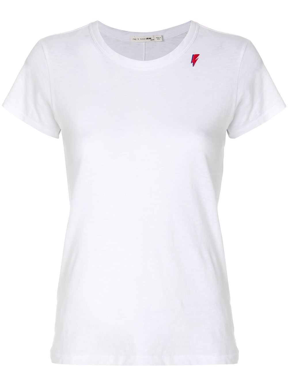 Rag & Bone lightning embroidered fitted T-shirt - White | FarFetch Global
