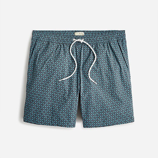 6" stretch swim trunk in floral print | J. Crew US