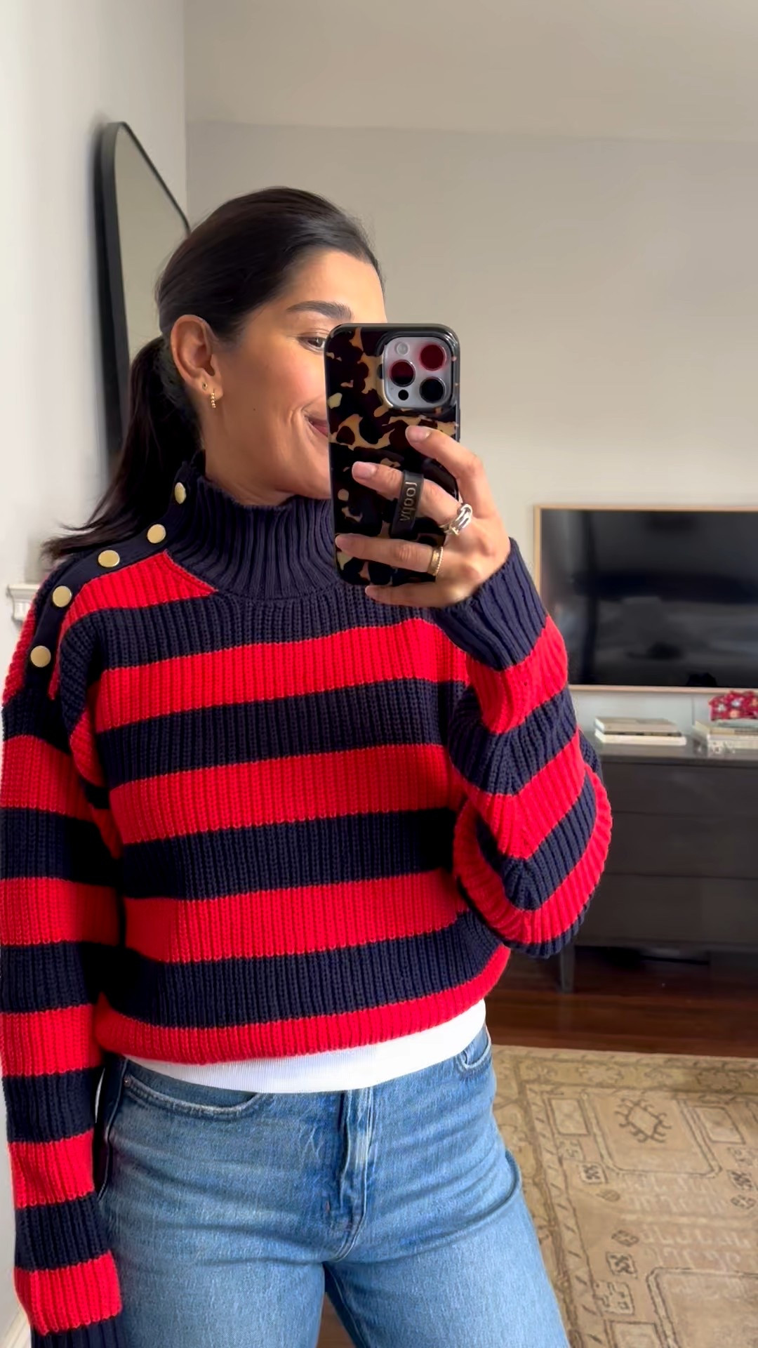 Sweater - TTS, Small
Jeans - roomy, 27
Sambas - order true size or 1/2 down 

#LTKgrwm #LTKmomlife #LTKootd