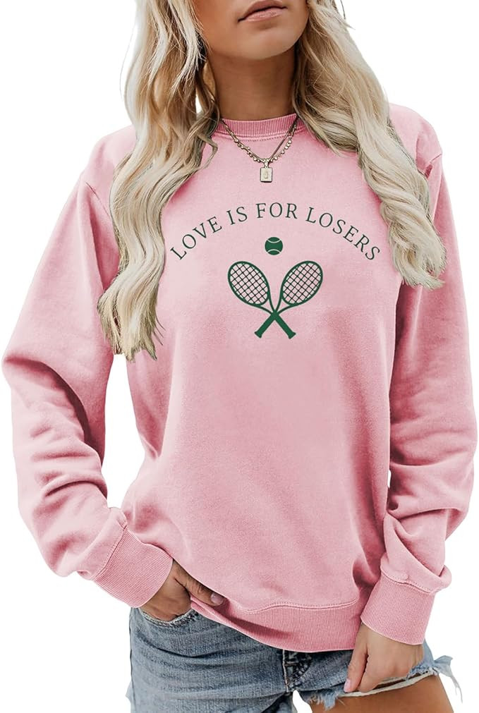 Generic Love Is for Losers Tennis Sweatshirt Tennis Sweatshirt Love Is for Losers Crewneck Gift f... | Amazon (US)