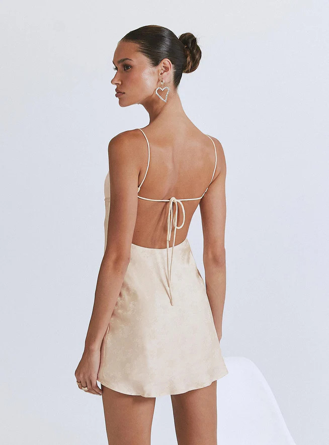 Clemence Mini Dress Champagne | Princess Polly US