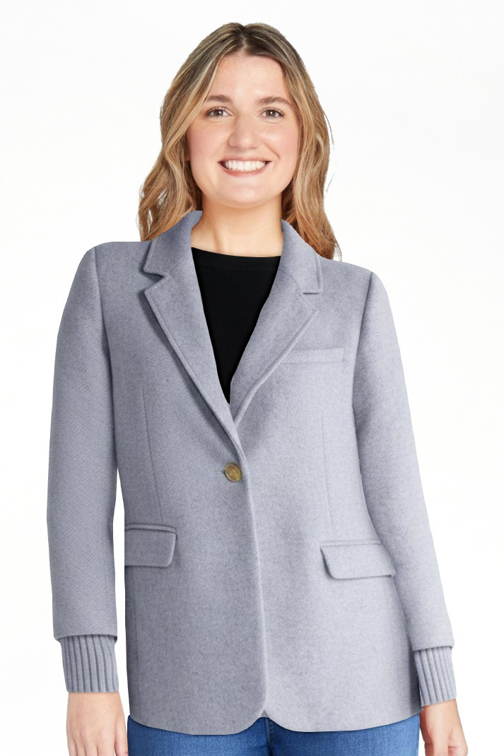 Free Assembly Women's and Women's Plus Single-Breasted Blazer with Ribbed Cuffs, Sizes XS-4X | Walmart (US)