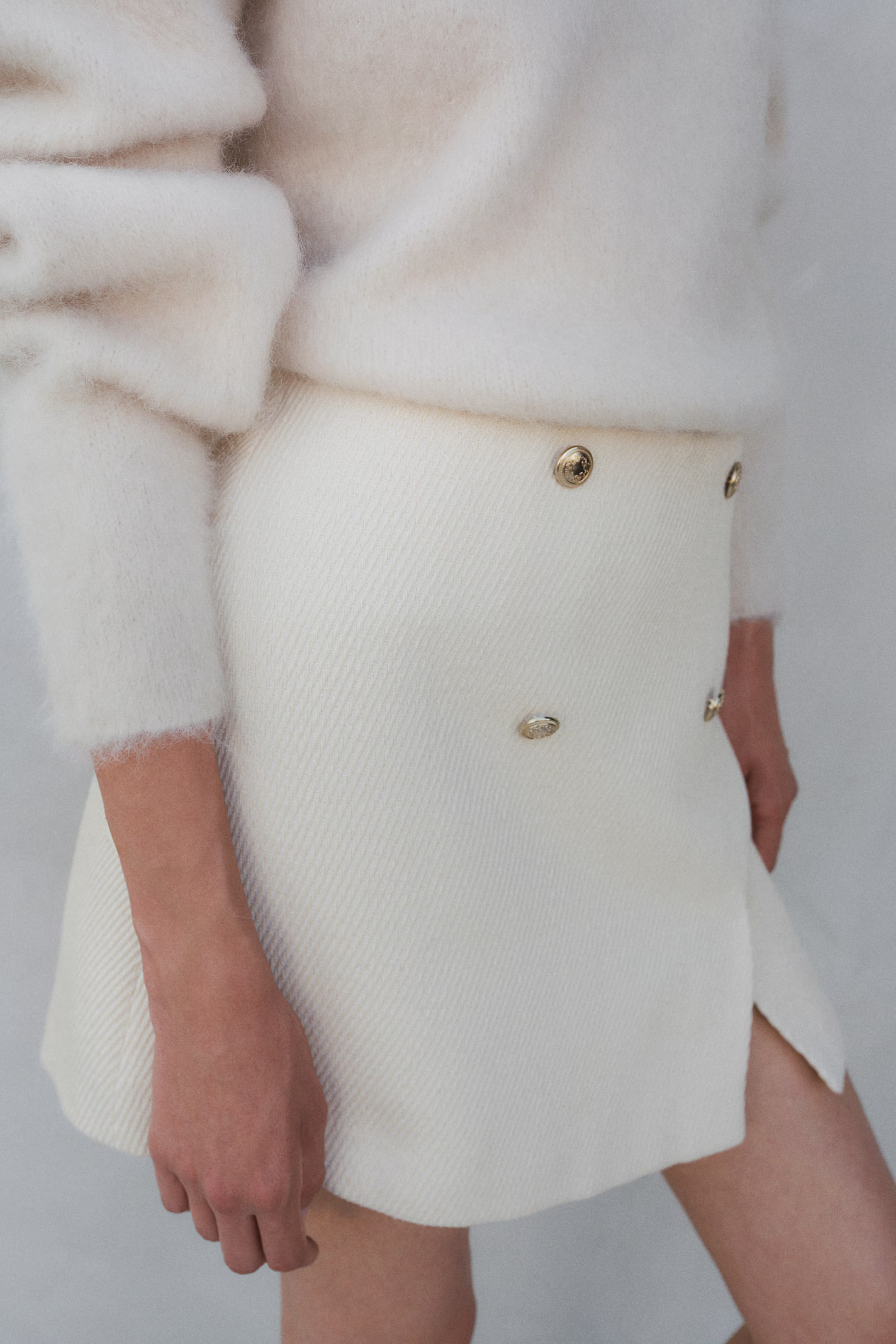 Button-Front Mini Skirt | H&M (US + CA)