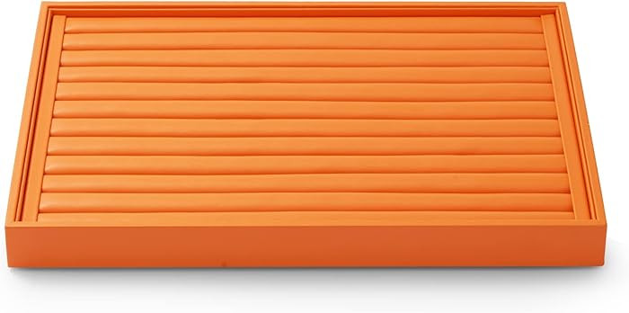 Oirlv Luxury Leather Ring Earring Organizer Tray Stackable Jewelry Display Tray Ring Storage | Amazon (US)