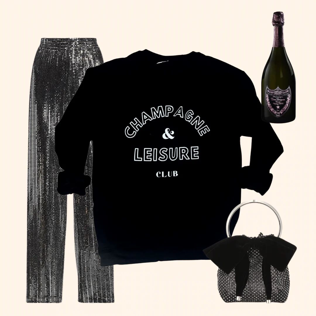 Champagne and Leisure Sweatshirt ( Retail Vinyl ) | Sassy Queen