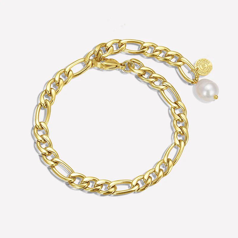 Veronica Pearl Figaro Chain Bracelet | Victoria Emerson