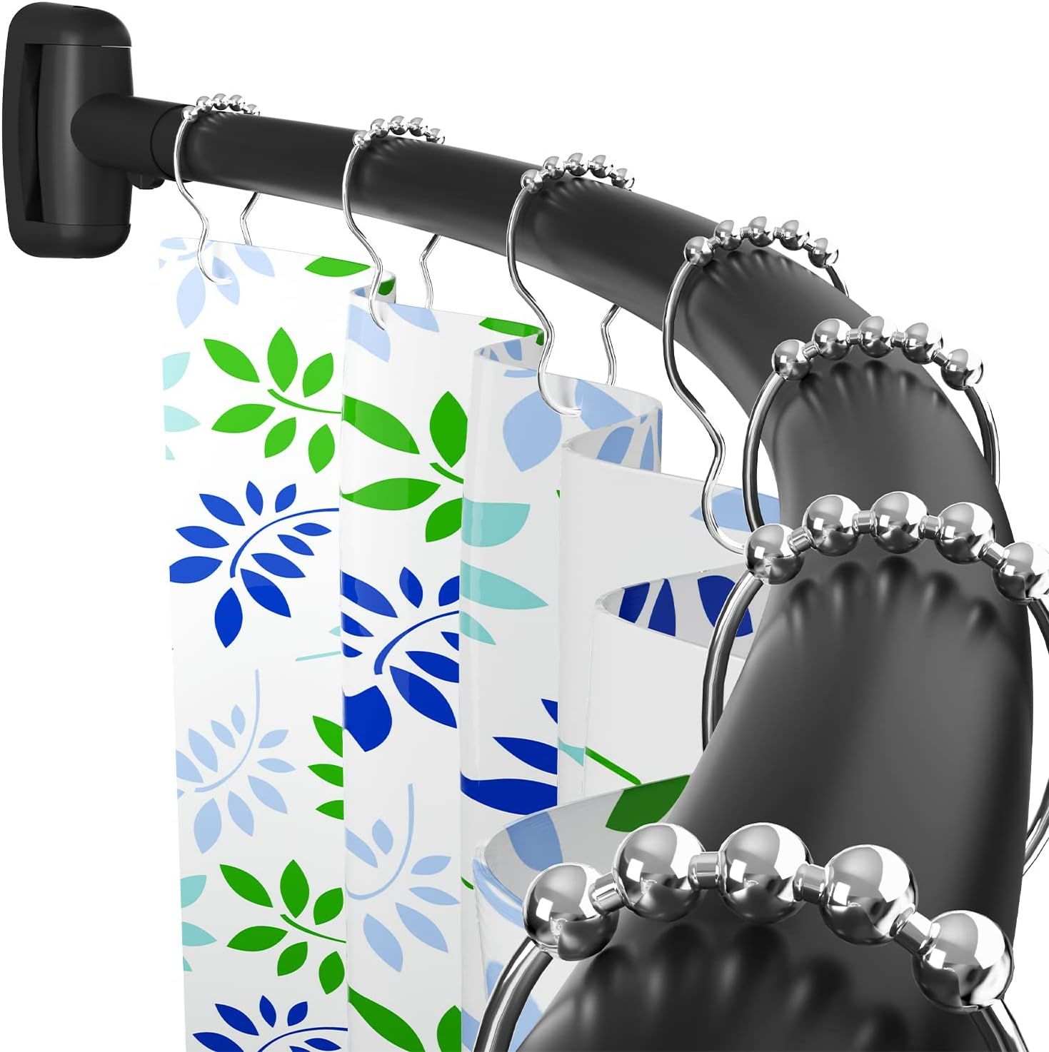 Tlooe Curved Shower Curtain Rod, 45-72 Inches Adjustable Curved Shower Rod for Bathroom, Bathtub,... | Amazon (CA)