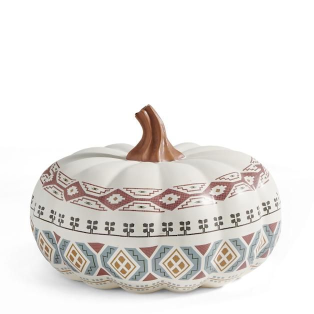 Kilim Printed Pumpkin | Grandin Road | Grandin Road