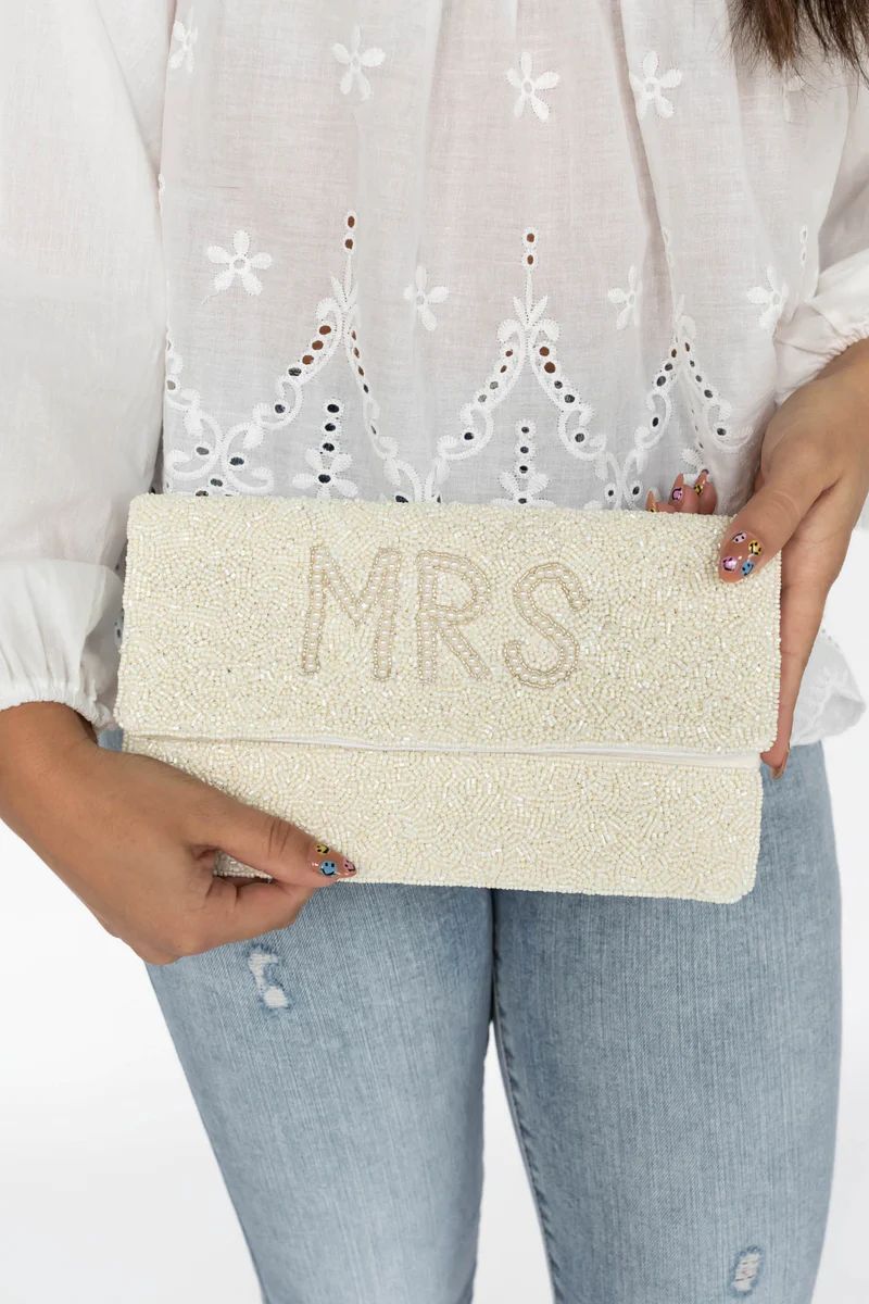 "Mrs" Pearl Crossbody Bag | Apricot Lane Boutique