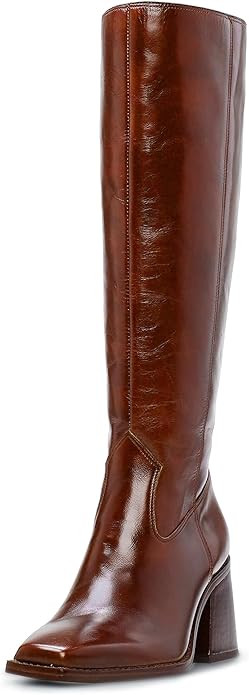 MUCCCUTE Knee High Boots for Women - Square Toe Chunky Block Heel Boots with Side Zipper Pull On ... | Amazon (US)