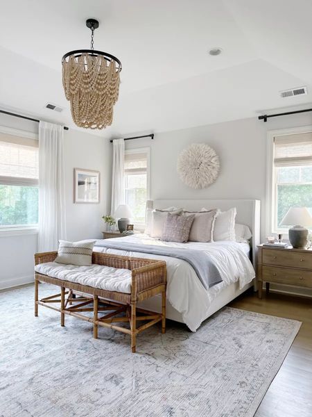 Primary bedroom furniture and inspo! Love my upholstered bed (color: zuma white) paired with this gorgeous rattan bench! Don't miss out on my new bedroom rug (color: light blue).

9/2

#LTKstyletip #LTKhome #LTKFind