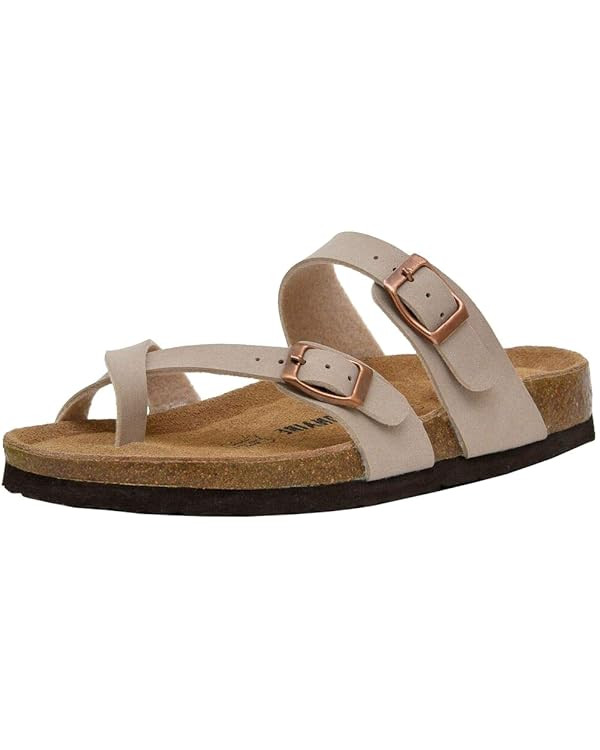 CUSHIONAIRE Women's Luna Cork Footbed Sandal With +Comfort | Amazon (US)