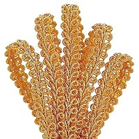 PH PandaHall 15 Yards Golden Gimp Braid Trim 13mm/0.5" Gold Trim Polyester Woven Fabric Trim Lace... | Amazon (US)