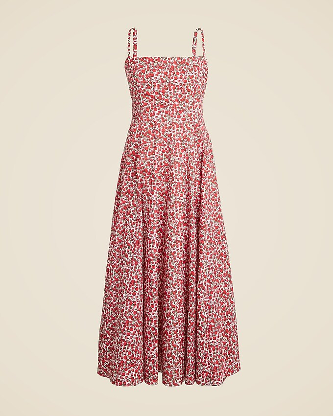Seamed flare midi dress in Liberty&reg; Eliza's Red fabric | J. Crew US