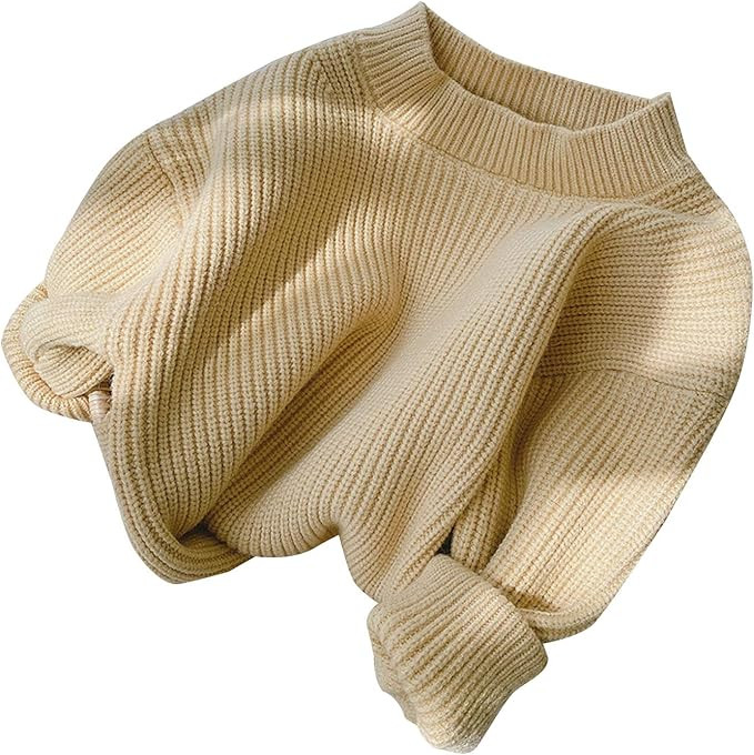 CIYCUIT Toddler Baby Girl Boy Sweater Fall Winter Warm Long Sleeve Knit Oversized Sweater | Amazon (US)