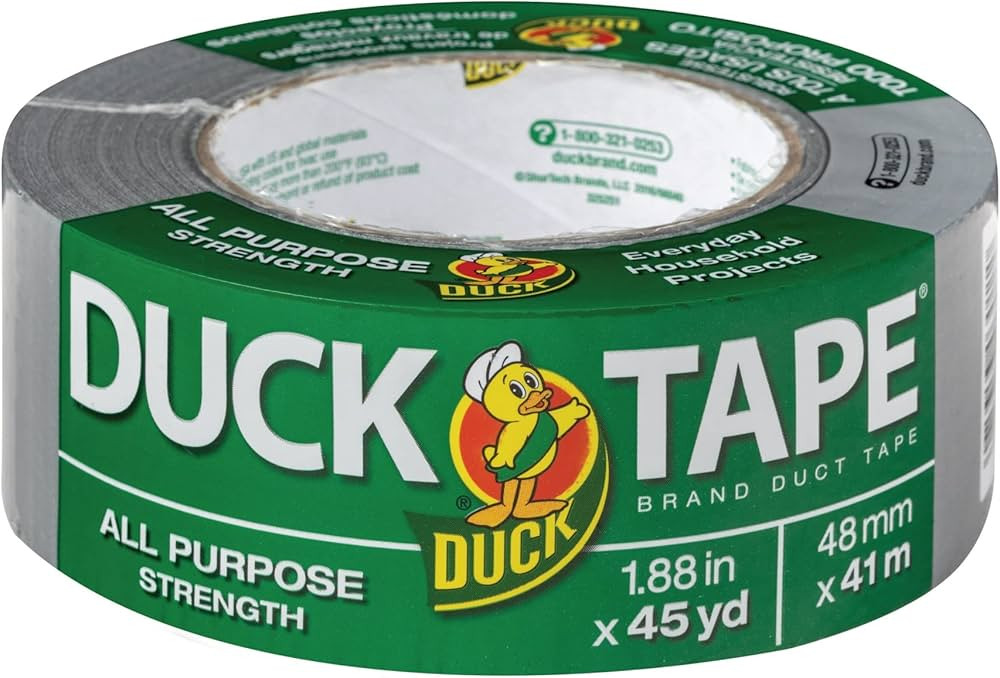 The Original Duck Tape Brand Duct Tape, 1-Pack 1.88 Inch x 45 Yard, Silver, B-450-12 (394468) | Amazon (US)
