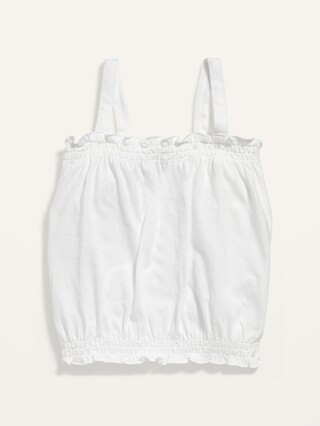 Sleeveless Smocked Lettuce-Edge Top for Girls | Old Navy (US)