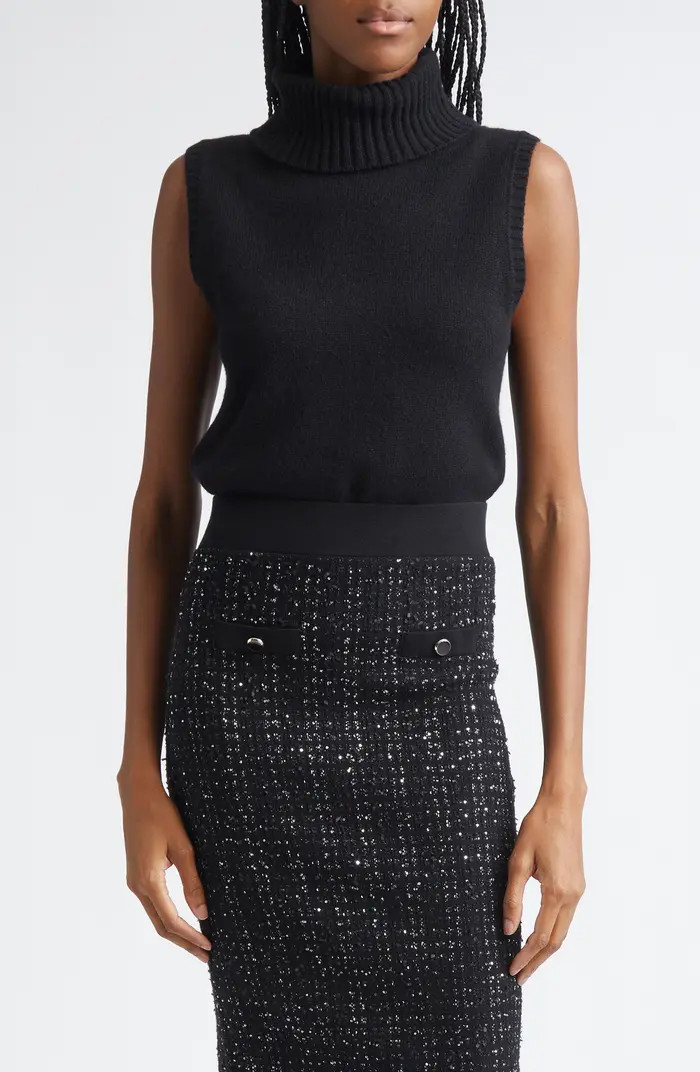 Mazzy Sleeveless Cashmere Turtleneck Sweater | Nordstrom