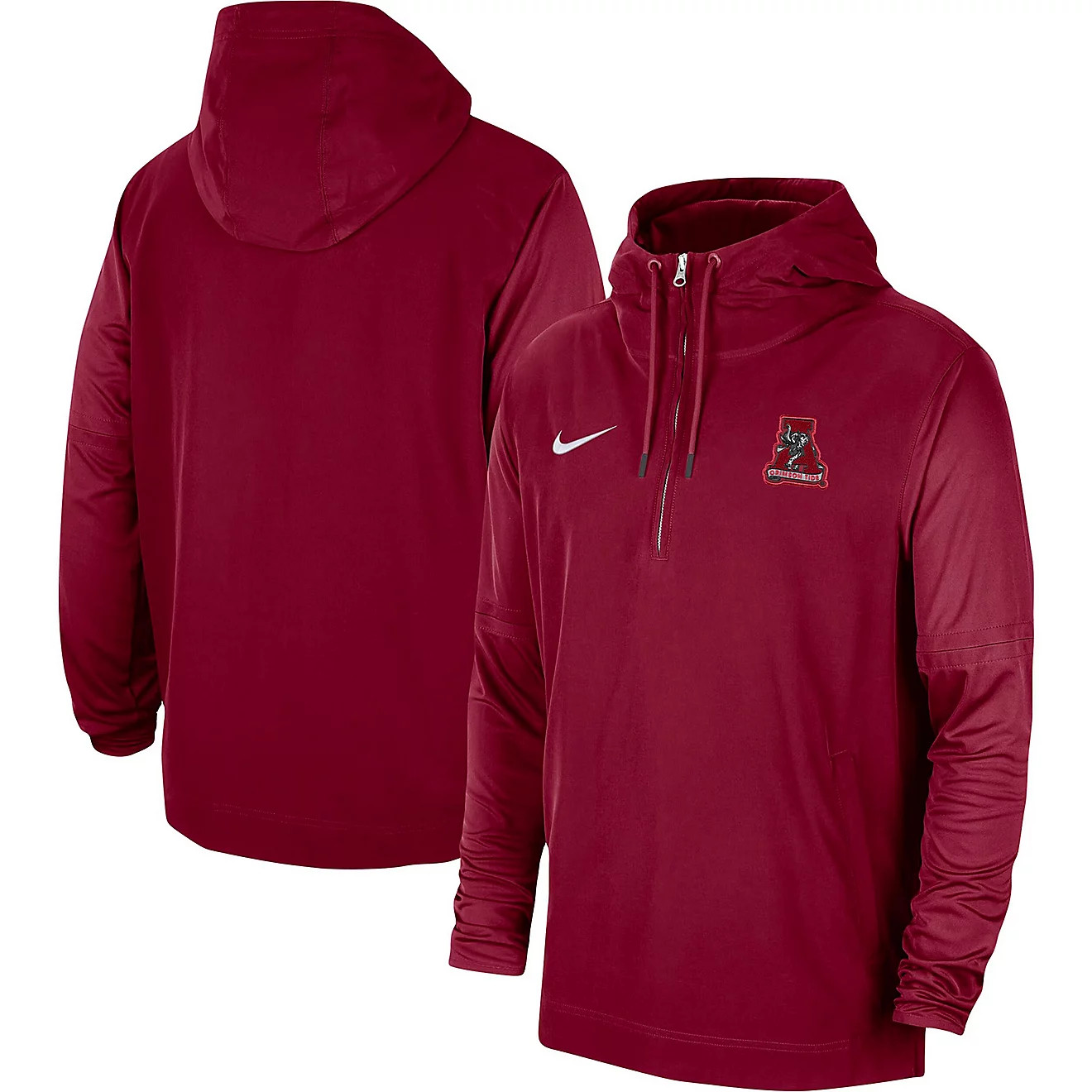 Nike Alabama Tide 2023 Sideline Player Quarter-Zip Hoodie Jacket | Academy | Academy Sports + Outdoors
