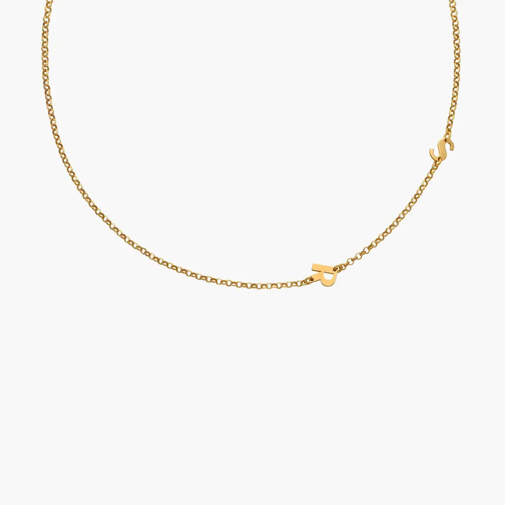 Mini Initial Choker Necklace - Gold Vermeil | Oak & Luna (US)