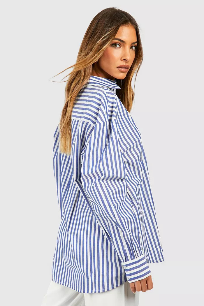 Oversized  Candy Stripe Shirt | Boohoo.com (UK & IE)