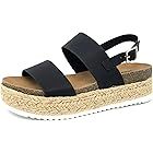 Women's Open Toe Ankle Strap Espadrille Sandal | Amazon (US)