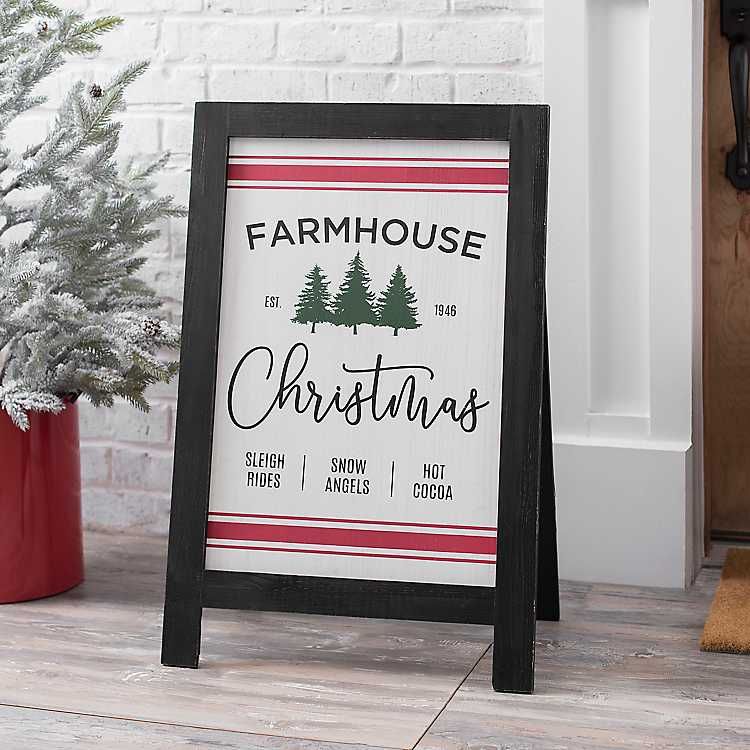 New! Farmhouse Christmas Easel | Kirkland's Home