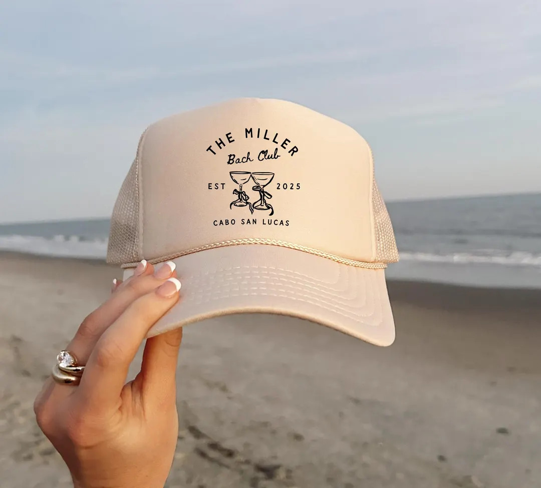 Custom Bachelorette/wedding Trucker Hat: Wedding Guest Favors - Etsy | Etsy (US)