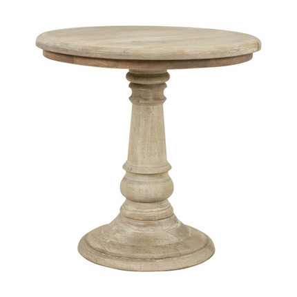 Sandborn Solid Wood Pedestal End Table