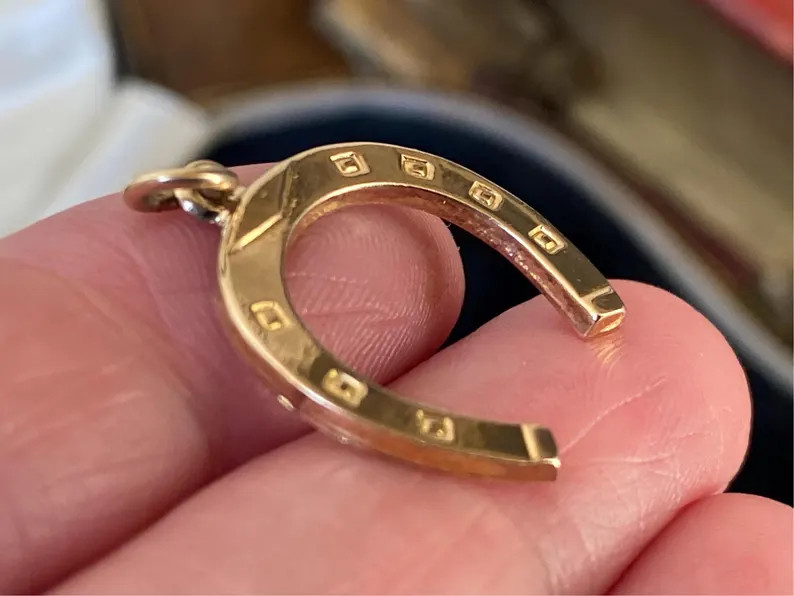 Cute Vintage English Hallmarked Hollow 375 9ct Gold Lucky Horseshoe Charm aaa - Etsy | Etsy (US)