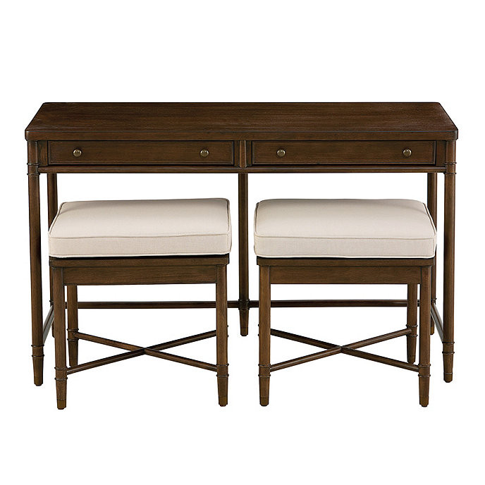 Charlotte Desk and Chair Set with 2 X Base Stools | Ballard Designs, Inc.
