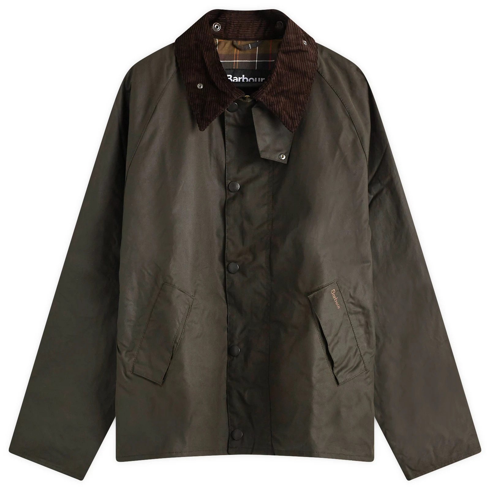 Barbour Men's OS Transport Wax Jacket Olive | END. Clothing